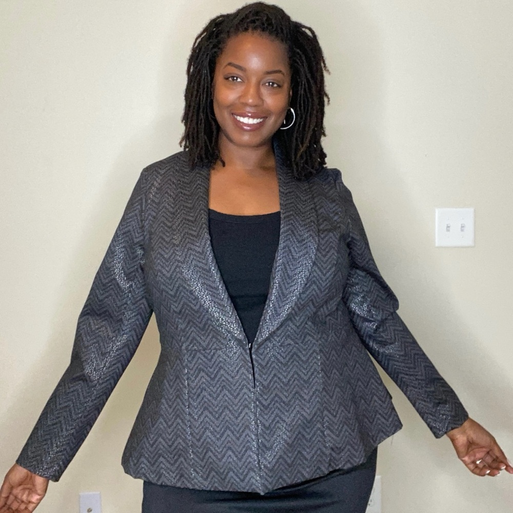 New STRETCHY Plus Sized Peplum Blazer